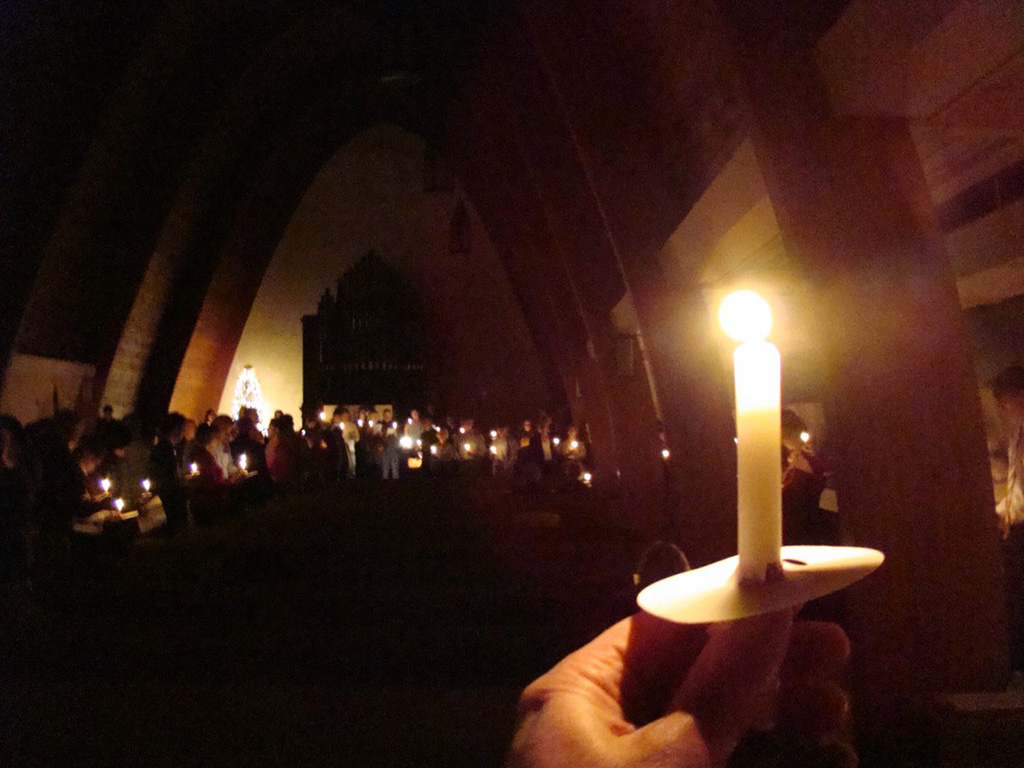 Christmas Eve candlelight photo